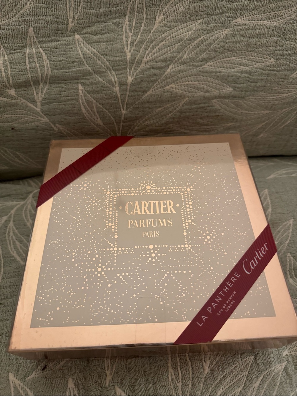 Cartier Parfums Decorative Gift Box in Gold and Burgundy